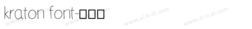kraton font字体转换
